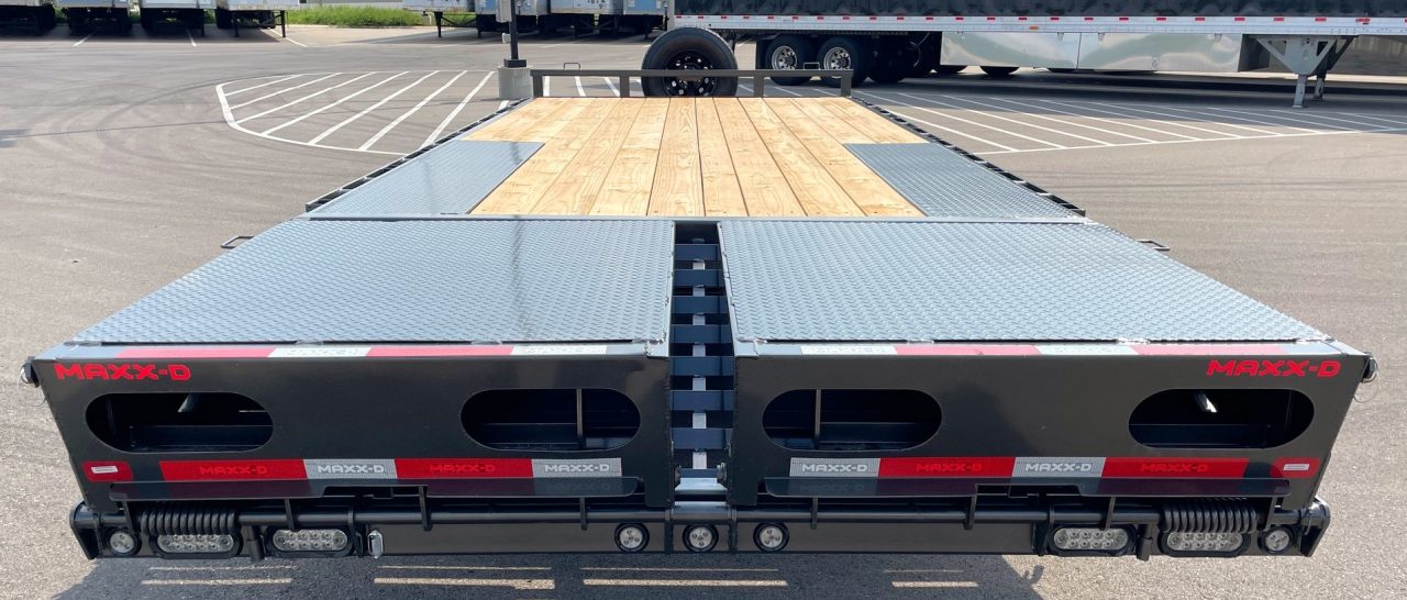 New MAXX-D 22' X 102" DOX Deck Over Trailer: 14K GVWR, Maxx Ramps, Spare
