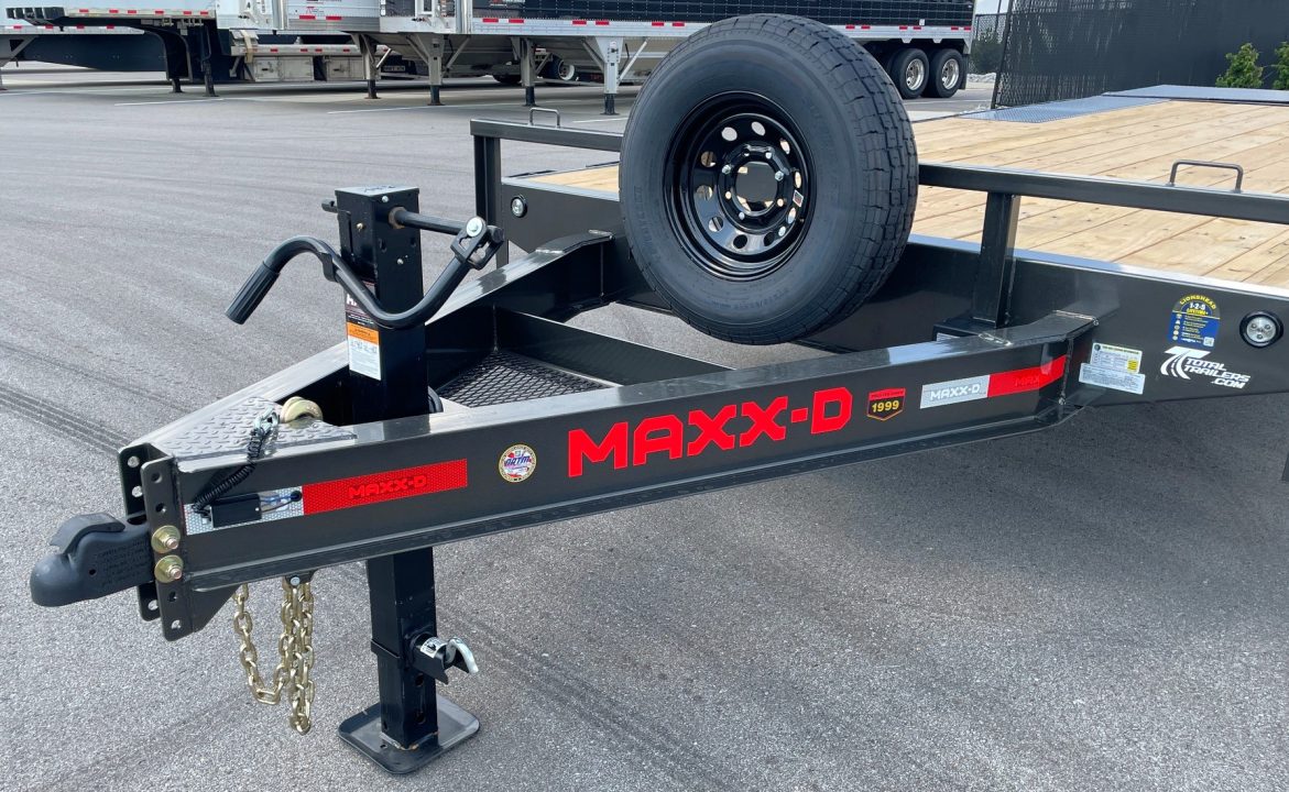 New MAXX-D 22' X 102" DOX Deck Over Trailer: 14K GVWR, Maxx Ramps, Spare