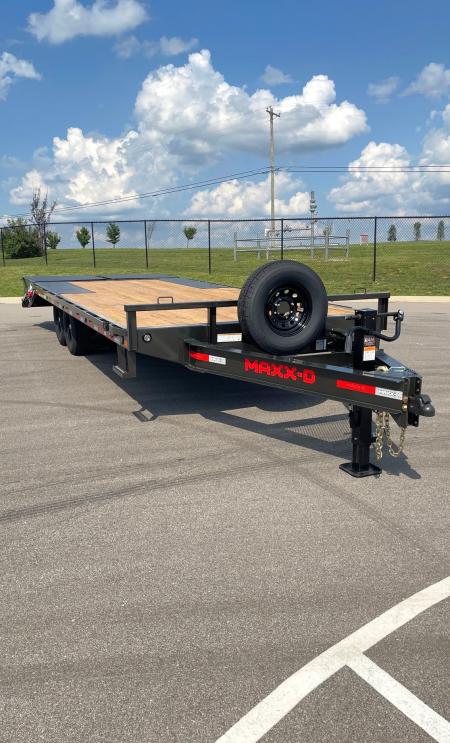 New MAXX-D 22' X 102" DOX Deck Over Trailer: 14K GVWR, Maxx Ramps, Spare