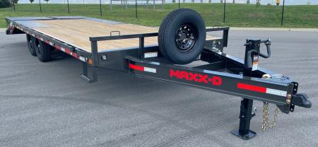 New MAXX-D 22' X 102" DOX Deck Over Trailer: 14K GVWR, Maxx Ramps, Spare