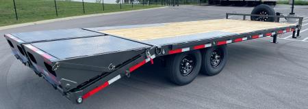 New MAXX-D 22' X 102" DOX Deck Over Trailer: 14K GVWR, Maxx Ramps, Spare