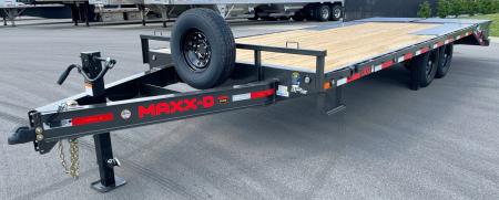 New MAXX-D 22' X 102" DOX Deck Over Trailer: 14K GVWR, Maxx Ramps, Spare