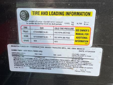 New MAXX-D 22' X 102" DOX Deck Over Trailer: 14K GVWR, Maxx Ramps, Spare