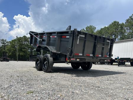 New 2027 Diamond C LPT210 Dump Trailer, 7x16, 10K Super Single Axles, 32" Sides, Swing Tarp, Hydraulic Jack