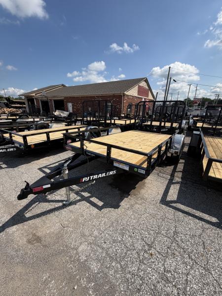 New 2027 PJ Trailers U7121 Utility Trailer 72X12 SA STRAIGHT DECK (GVW:4995) BLACK