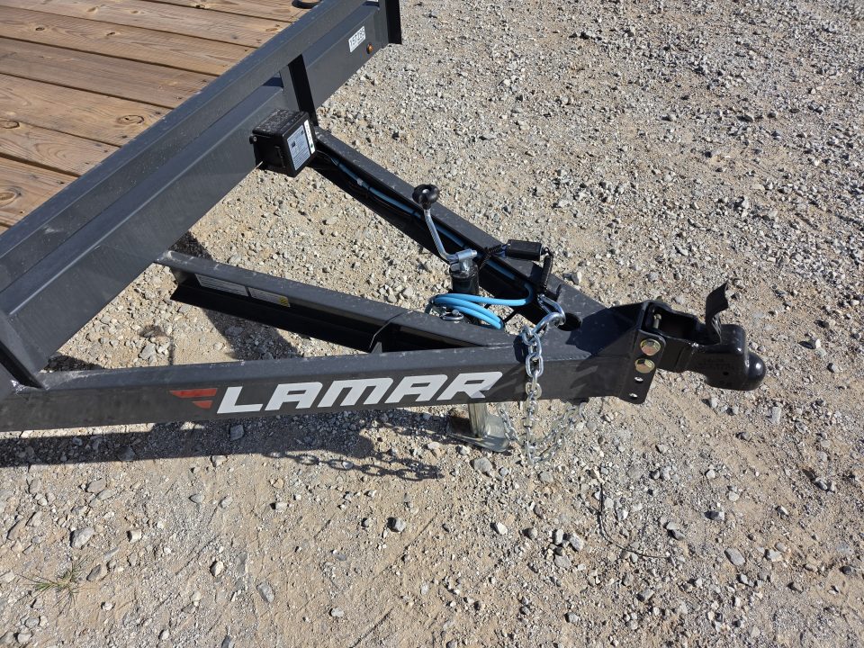 New 2027 Lamar 83X18 TANDEM 7K CAR HAULER W/2' STEEL DOVE & SLIDE OUT RAMPS