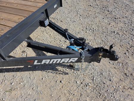 New 2027 Lamar 83X18 TANDEM 7K CAR HAULER W/2' STEEL DOVE & SLIDE OUT RAMPS