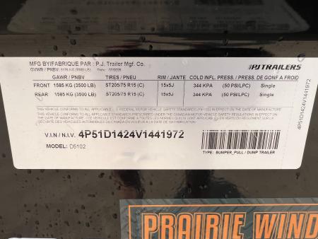 New 2027 PJ Trailers 10' D5 Dump Dump Trailer