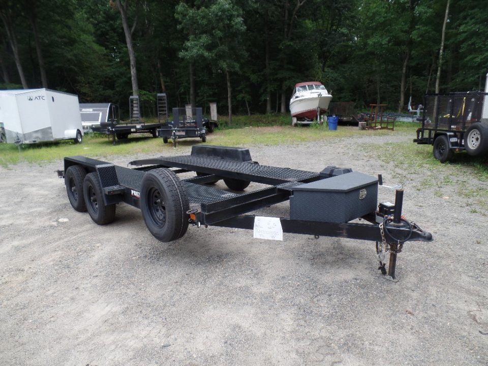 Used 2026 Premier Trailers Inc. 7X16 open center steel deck , 9,990 GVWR Car Hauler