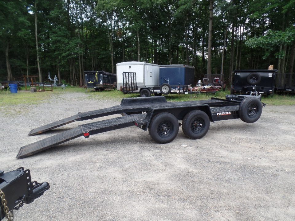 Used 2026 Premier Trailers Inc. 7X16 open center steel deck , 9,990 GVWR Car Hauler