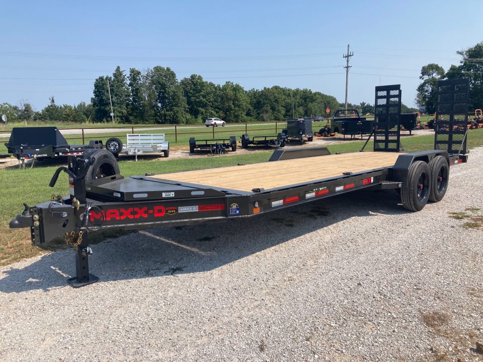 New 2027 MAXX-D 83X22 TANDEM 17.5K EQUIPMENT W/ 2' DOVE, STAND UP RAMPS AND TOOL BOX Equipment Trailer