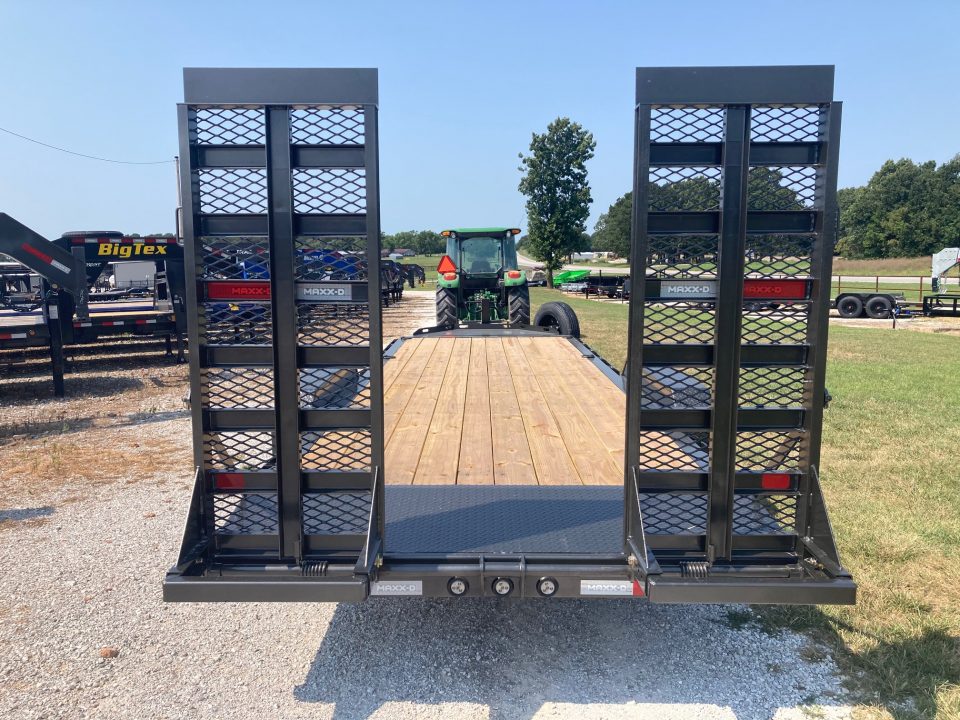 New 2027 MAXX-D 83X22 TANDEM 17.5K EQUIPMENT W/ 2' DOVE, STAND UP RAMPS AND TOOL BOX Equipment Trailer