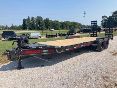 New 2027 MAXX-D 83X22 TANDEM 17.5K EQUIPMENT W/ 2' DOVE, STAND UP RAMPS AND TOOL BOX Equipment Trailer