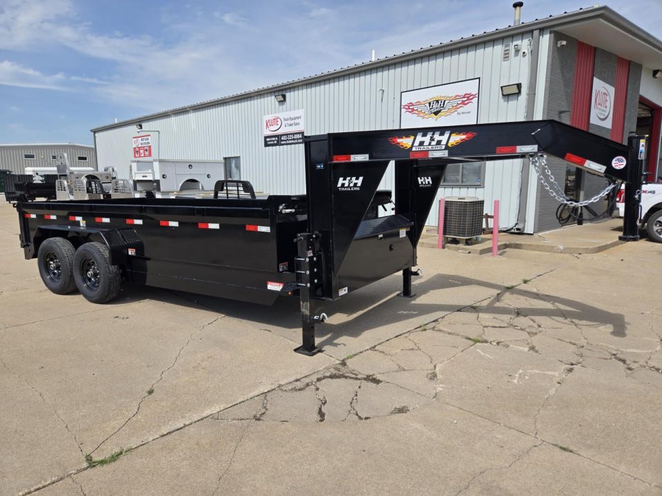 New 2027 H&H Trailers 83x16 Industrial Gooseneck 14K Scissor Dump Trailer