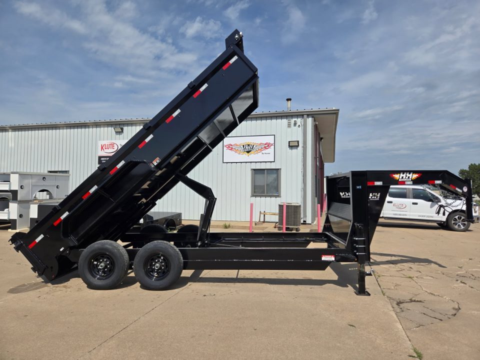 New 2027 H&H Trailers 83x16 Industrial Gooseneck 14K Scissor Dump Trailer