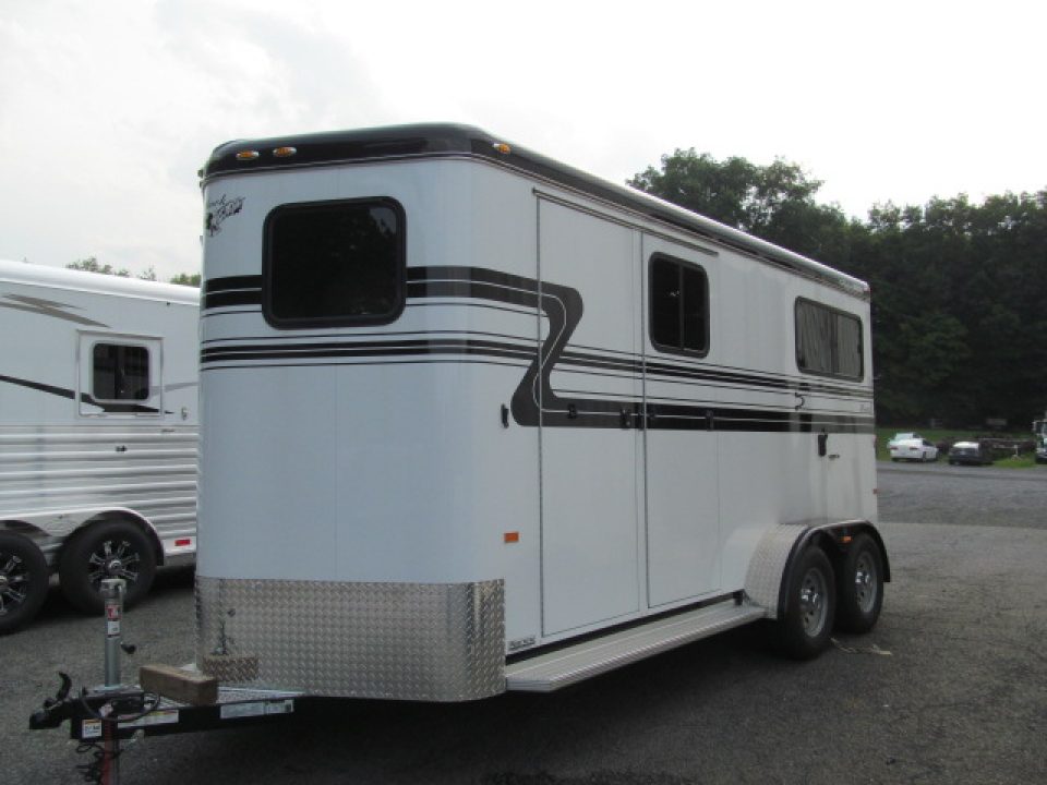 Used 2025 Hawk Custom Classic 2H w/ DR and Side Ramp Horse Trailer