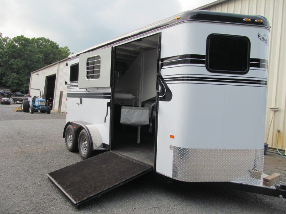 Used 2025 Hawk Custom Classic 2H w/ DR and Side Ramp Horse Trailer