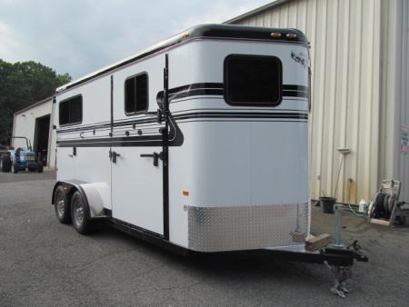 Used 2025 Hawk Custom Classic 2H w/ DR and Side Ramp Horse Trailer