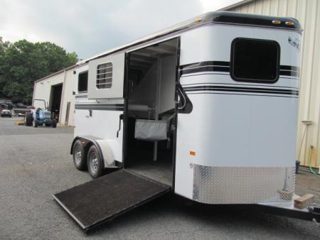 Used 2025 Hawk Custom Classic 2H w/ DR and Side Ramp Horse Trailer