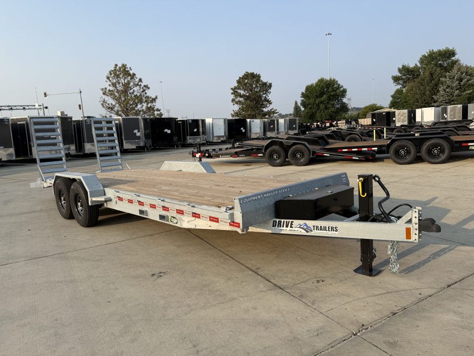 New 2027 Drive Trailers equipment hauler 14K Flatbed Trailer