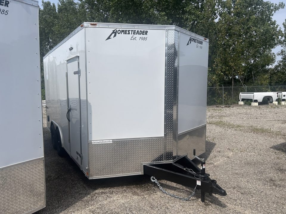 New 2027 Homesteader Trailer 8 FT 6 IN X 16 FT ENCLOSED 7' FT INT HEIGHT RAMP DOOR 9950 GVWR