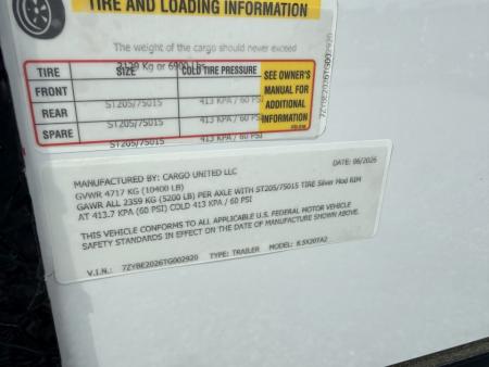 New 2026 Cargo United 8.5x20 TA CAR HAULER 10K Car / Racing Trailer