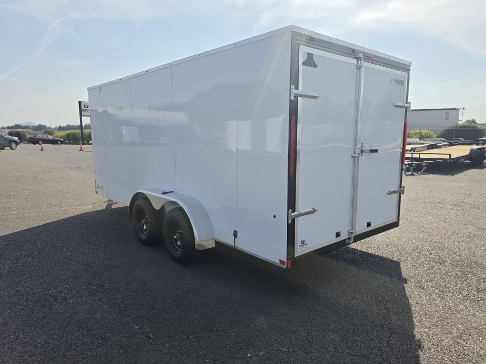 New 2027 Mirage 7x16 EXPO Round Front Flat Top Enclosed Trailer 7K GVWR