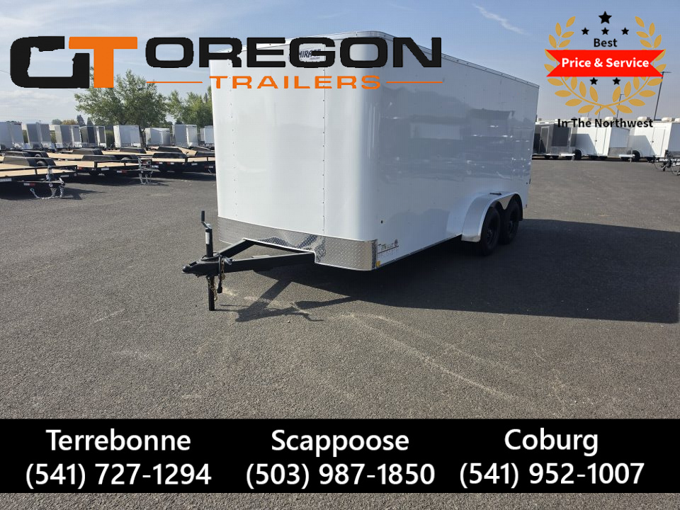 New 2027 Mirage 7x16 EXPO Round Front Flat Top Enclosed Trailer 7K GVWR