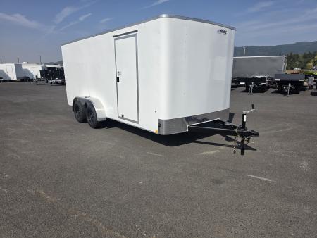 New 2027 Mirage 7x16 EXPO Round Front Flat Top Enclosed Trailer 7K GVWR