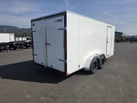 New 2027 Mirage 7x16 EXPO Round Front Flat Top Enclosed Trailer 7K GVWR