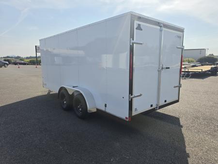 New 2027 Mirage 7x16 EXPO Round Front Flat Top Enclosed Trailer 7K GVWR