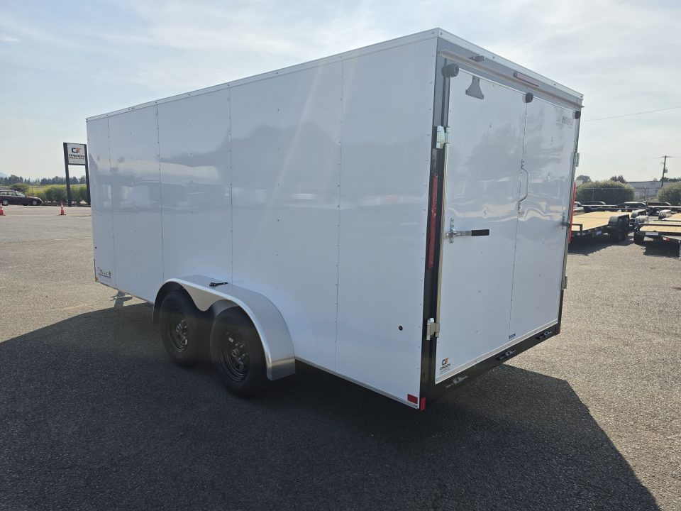 New 2027 Mirage 7x16 EXPO Round Front Flat Top Enclosed Trailer 7K GVWR