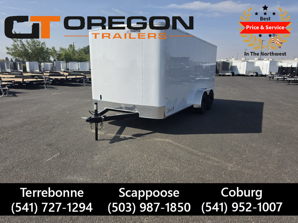 New 2027 Mirage 7x16 EXPO Round Front Flat Top Enclosed Trailer 7K GVWR