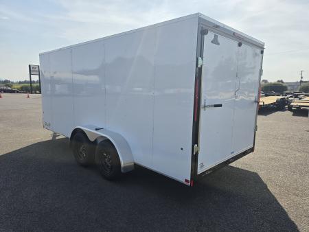 New 2027 Mirage 7x16 EXPO Round Front Flat Top Enclosed Trailer 7K GVWR