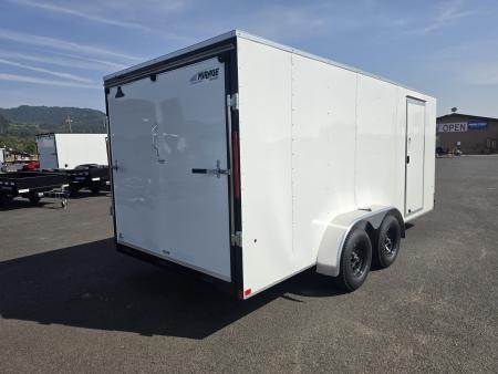 New 2027 Mirage 7x16 EXPO Round Front Flat Top Enclosed Trailer 7K GVWR