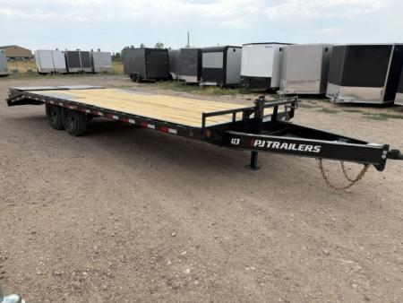 New 2027 PJ Trailers 24FT- BP-F8 Deckover Trailer-16K- MONSTER RAMPS