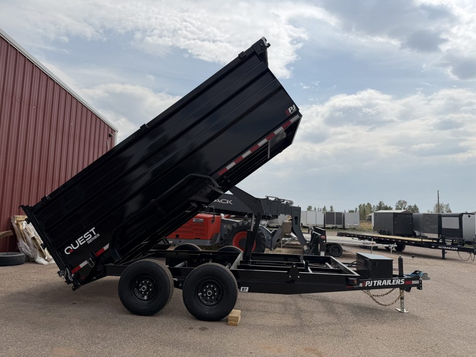 New 2027 PJ D7 DUMP TRAILER 7X14- 14K BP- 4FT Sides