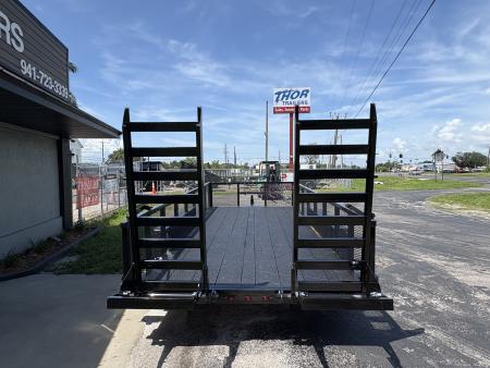 New 2026 Covered Wagon Trailers 7X16 TA 10K CHANNEL 2FT MESH SIDES EQP RA Utility Trailer