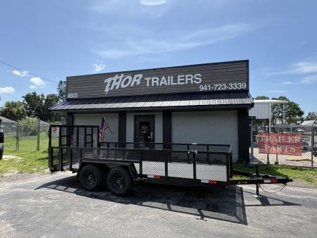 New 2027 Covered Wagon Trailers 7X16 TA 7K COBRA LINED WOOD AND BRAKES Utility Trailer