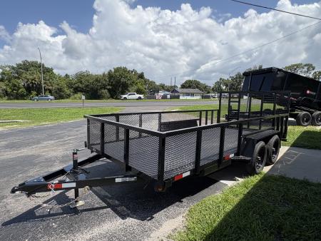 New 2027 Covered Wagon Trailers 7X16 TA 7K COBRA LINED WOOD AND BRAKES Utility Trailer