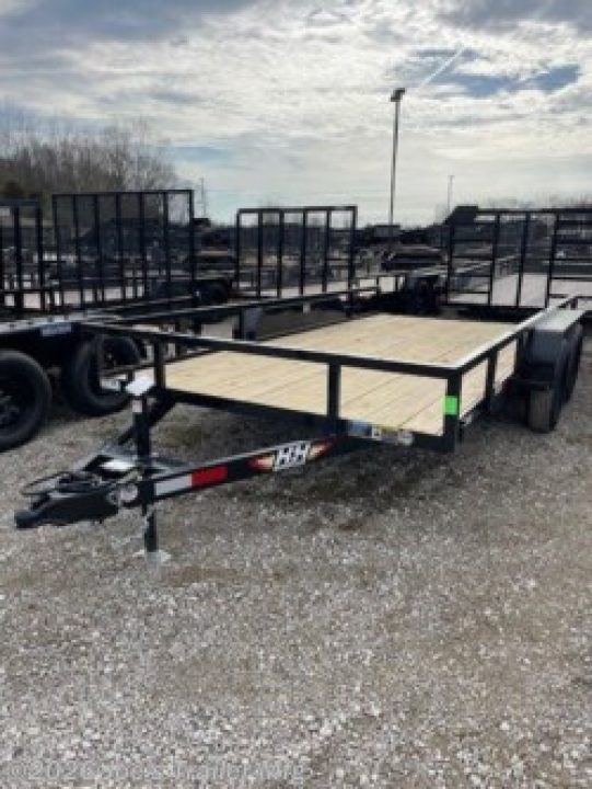 New 2026 H&H Trailers 82X14 7000 GVWR Rail Side Equipment Trailer