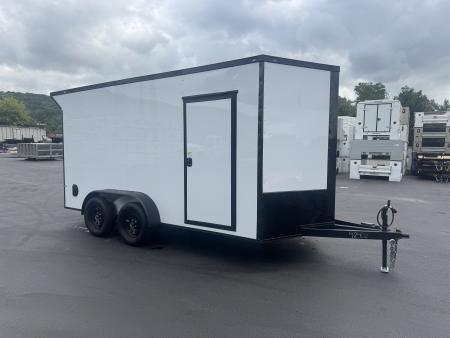 New 2026 Maximum Cargo Trailers 7X14TA Cargo / Enclosed Trailer *WHITE W/ BLACK