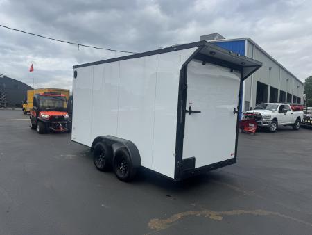New 2026 Maximum Cargo Trailers 7X14TA Cargo / Enclosed Trailer *WHITE W/ BLACK
