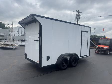 New 2026 Maximum Cargo Trailers 7X14TA Cargo / Enclosed Trailer *WHITE W/ BLACK