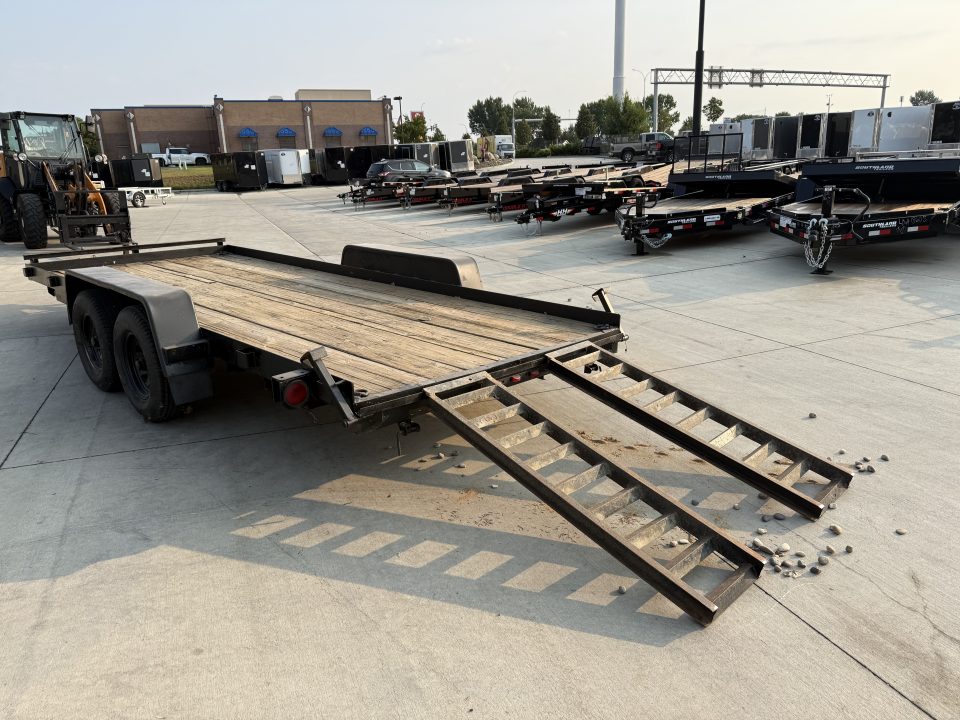 Used 1997 Dressen 18 foot flatbed trailer 2-5200 lb axles 10k