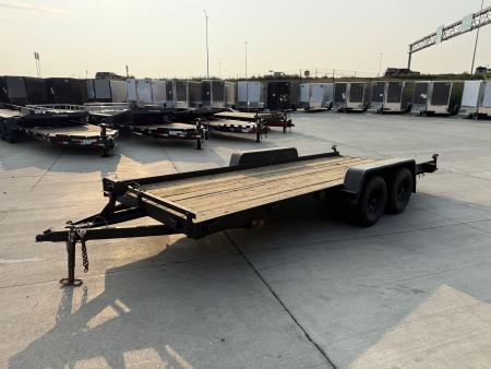 Used 1997 Dressen 18 foot flatbed trailer 2-5200 lb axles 10k