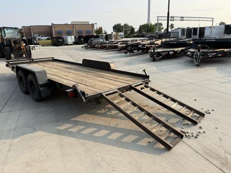 Used 1997 Dressen 18 foot flatbed trailer 2-5200 lb axles 10k