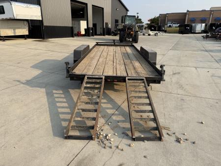Used 1997 Dressen 18 foot flatbed trailer 2-5200 lb axles 10k