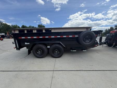 New 2026 Midsota 82 x 14' Versa Dump W/ Telescopic Cylinder & Hydraulic Jack - Swing Side Door - Black - (Ramps/Tarp/Spare) - 15,400# GVWR