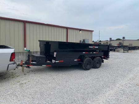 New 2026 Texas Pride Trailers 7x14x3 TA Bumper Pull , with spreader gate, 14k axles Dump Trailer